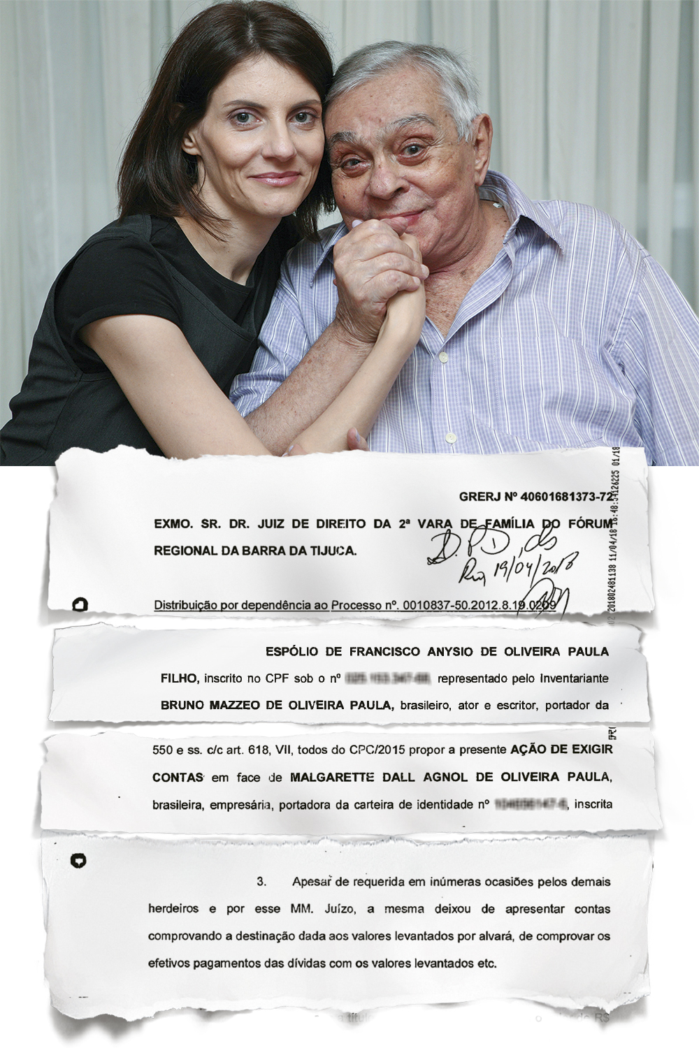 ABRE-MALGA-DI-PAULA-CHICO-ANYSIO-2011-1.jpg2 ACUSAÇÕES - Malga e Chico nos bons tempos: a ação movida pelos filhos do humorista pede esclarecimentos sobre a movimentação financeira enquanto ela foi inventariante -