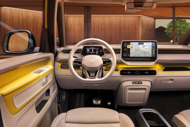 Volkswagen ID. Buzz Modelo compartilha a mesma plataforma de outros elétricos da Volkswagen, incluindo assistente pessoal e painel de instrumentos -