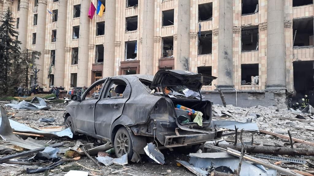 Russian forces hit Kharkiv governor’s office Russian forces hit Kharkiv governor’s office