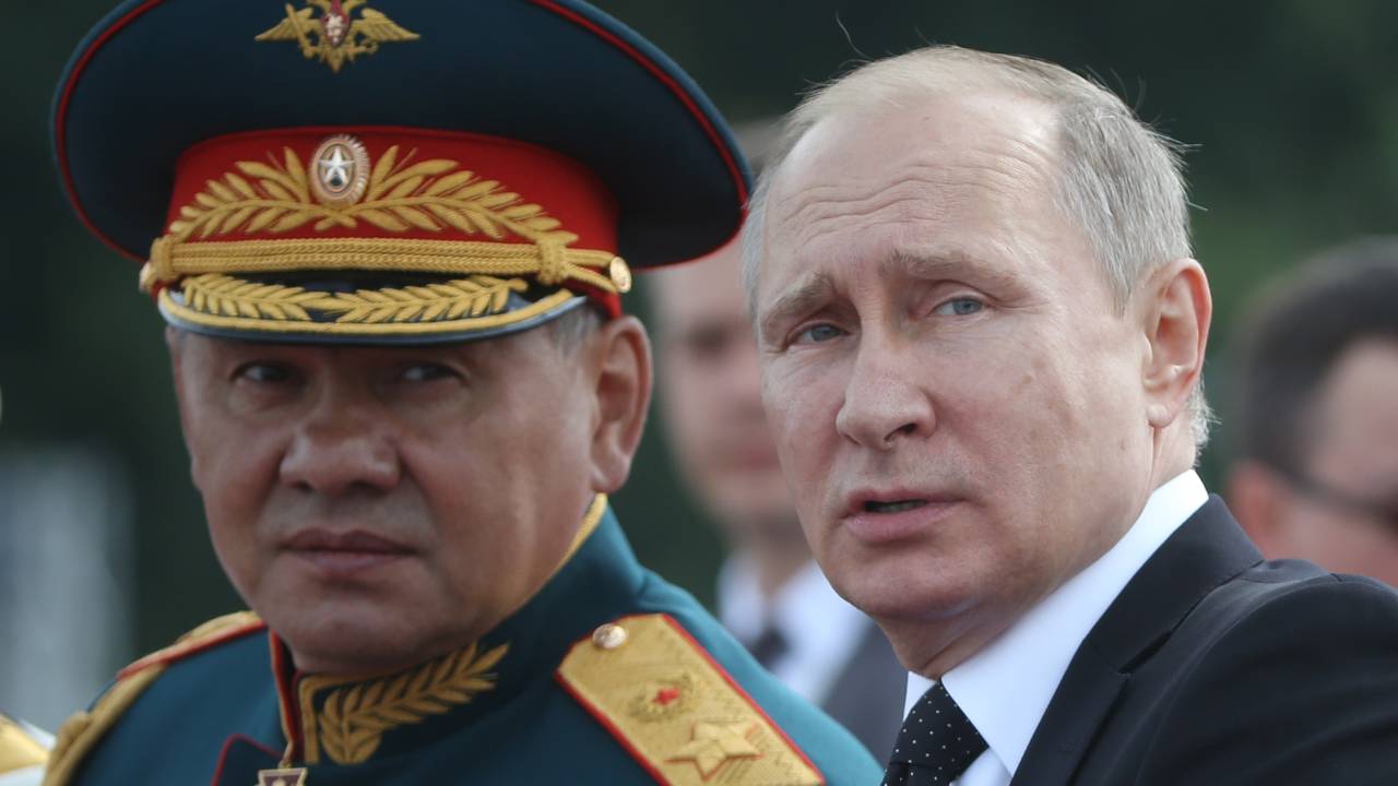 Russian President Vladimir Putin attends the Navy Day celebration
