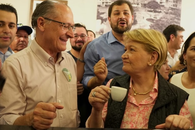 Geraldo Alckmin e Ana Amélia, durante a campanha de 2018