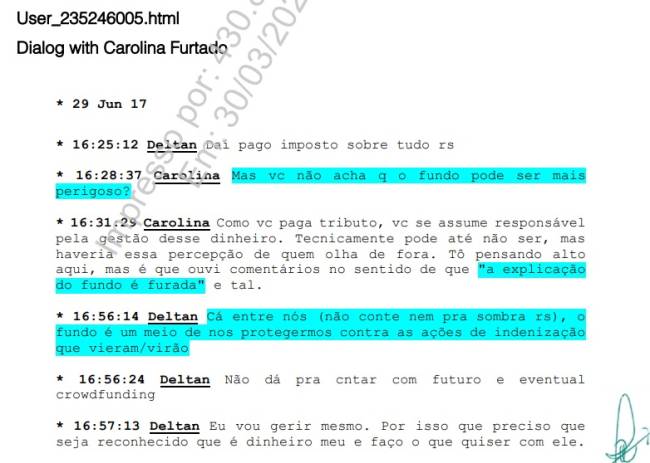 deltan carolina 1 mensagens