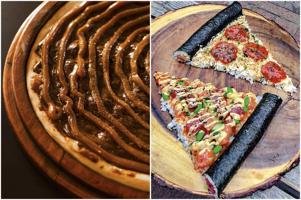 PIZZA-PAO-DE-MEL-BABBO-SOROCABA-PIZZARIA-1.jpg INVENCIONICE - Cobertura de pão de mel (à esq.) ou de sushi: combinações que não funcionam -