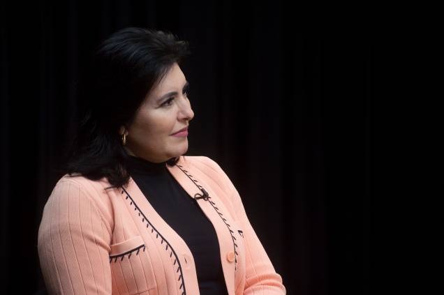 A pré-candidata para presidência Simone Tebet durante a gravação do programa Amarelas On Air, de Veja - A pré-candidata para presidência Simone Tebet durante a gravação do programa Amarelas On Air, de Veja -