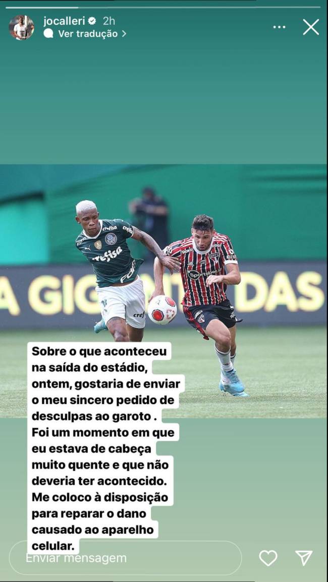 Pedido de desculpas de Jonathan Calleri