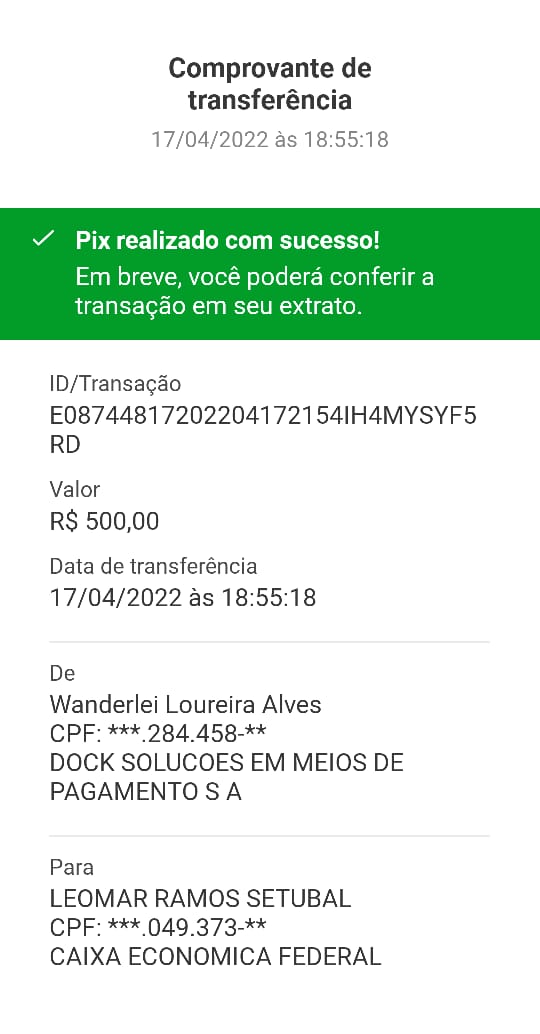 PIX - Pagamento feito pelo caminhoneiro foi direcionado para a conta do próprio agente fiscal