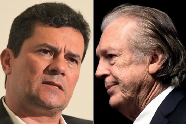 O ex-ministro Sergio Moro e o presidente do União Brasil, deputado Luciano Bivar (PE)