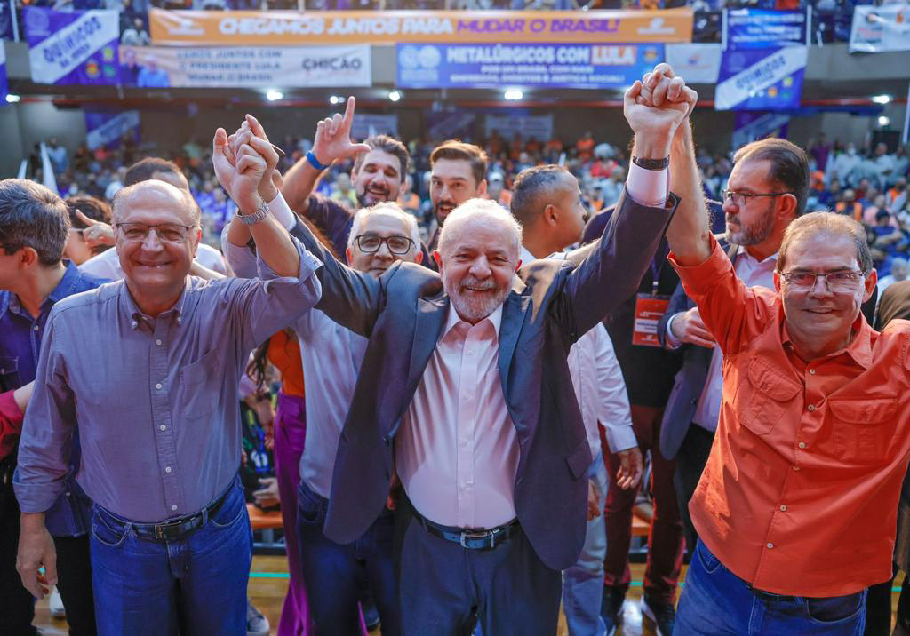 03.05.2022 – Lula participa de Ato de apoio do Solidariedade à sua candidatura à presidência da República. Geraldo Alckmin e Paulinho da Força participaram do evento. Foto: Ricardo Stuckert