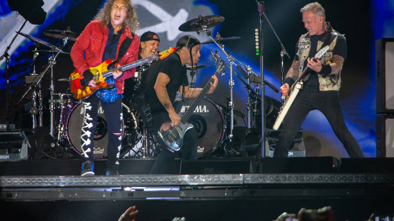 A banda Metallica se apresenta no estádio do Morumbi, em São Paulo - 10/05/2022 -