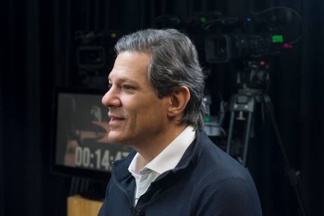 Fernando Haddad durante a gravação do programa Amarelas On Air - Fernando Haddad durante a gravação do programa Amarelas On Air -