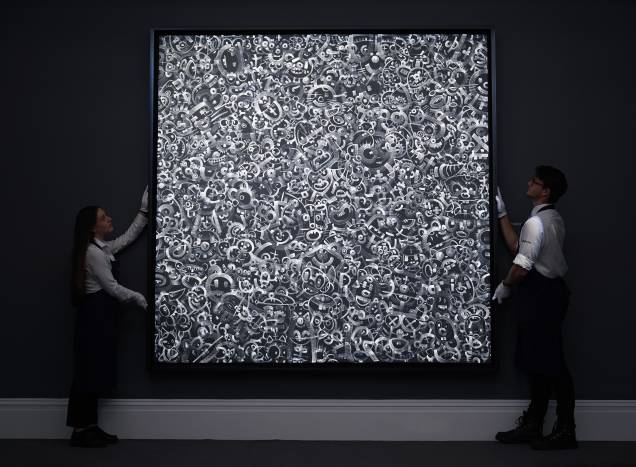 Uma peça intitulada Sharon em exibição na Sotheby's, em Londres - Uma peça intitulada Sharon em exibição na Sotheby's, em Londres -
