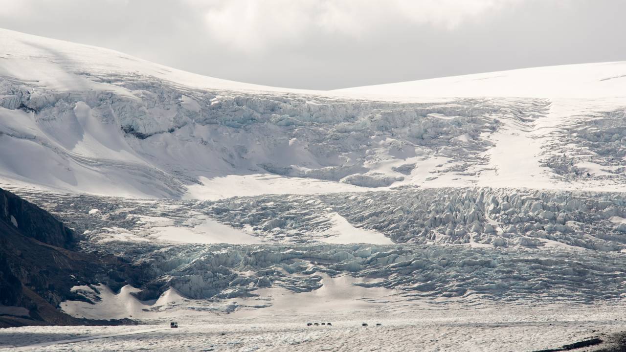 Columbia Icefield, a massive glacier, Alberta, Canada