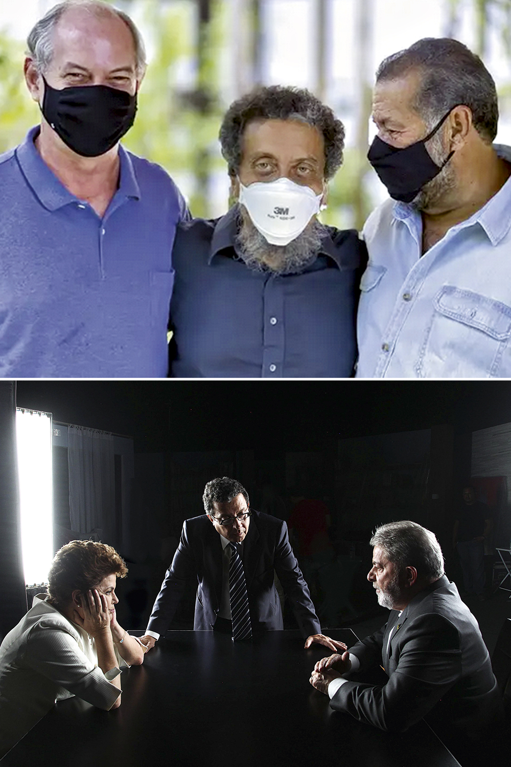JOAO-SANTANA-CIRO-E-LUPI-2018_.png DOIS MOMENTOS - João Santana: ao lado de Ciro na campanha atual e na vitoriosa parceria com Lula e Dilma em 2014 -