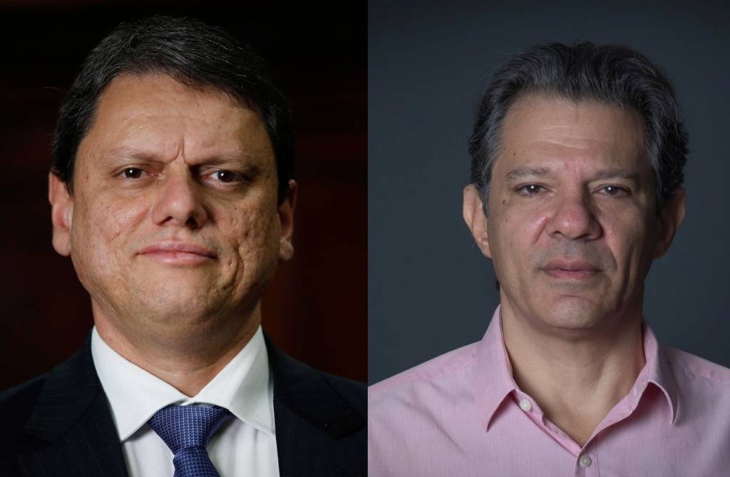 Pesquisa aponta larga vantagem de Tarcísio sobre Haddad em SP