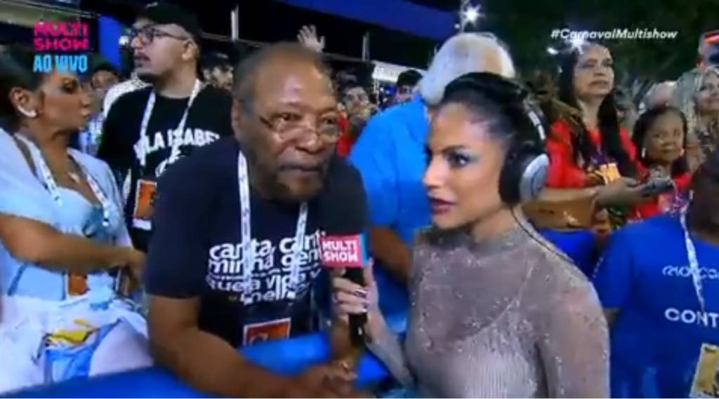 Cobertura do Multishow constrange Martinho da Vila na Sapucaí