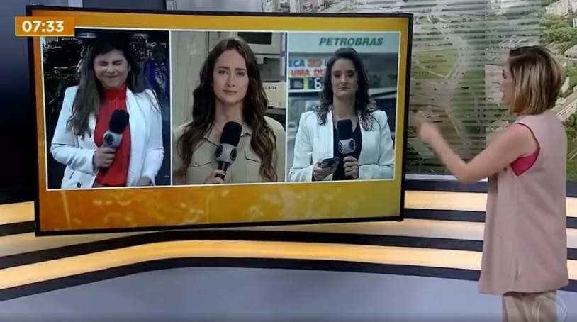 repórter Jessica Nascimento, da filiada da Record em Brasília, sofreu um ataque ao vivo