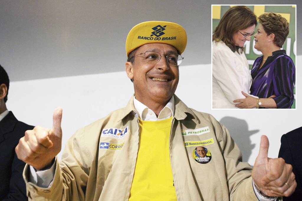10584447-high.jpeg CLIMA ELEITORAL - Alckmin, em 2006, e Graça Foster com Dilma: protagonistas em campanha -