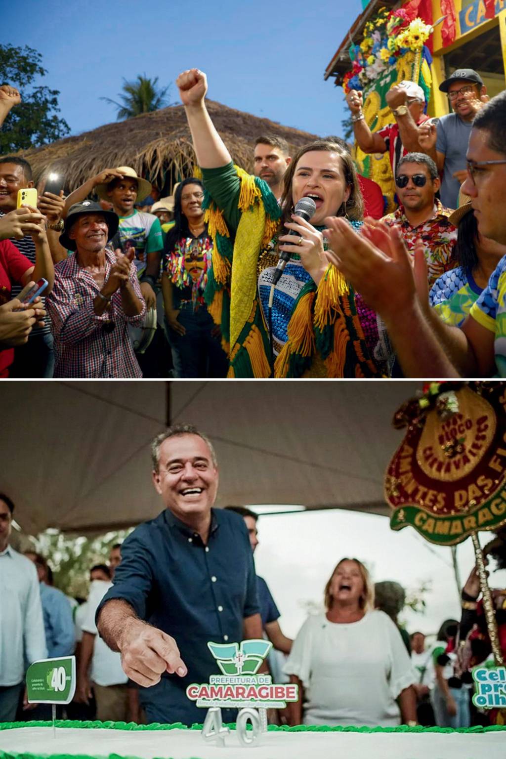 Arraes-Cabral MEU REI - Marília Arraes, do Solidariedade, e o pessebista Danilo Cabral: ambos querem ser vistos como candidatos de Lula -