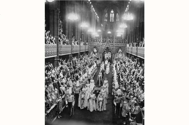 A coroação da rainha Elizabeth II na Abadia de Westminster, Londres, Inglaterra, Reino Unido. 1953. A coroação da rainha Elizabeth II na Abadia de Westminster, Londres, Inglaterra, Reino Unido. 1953.