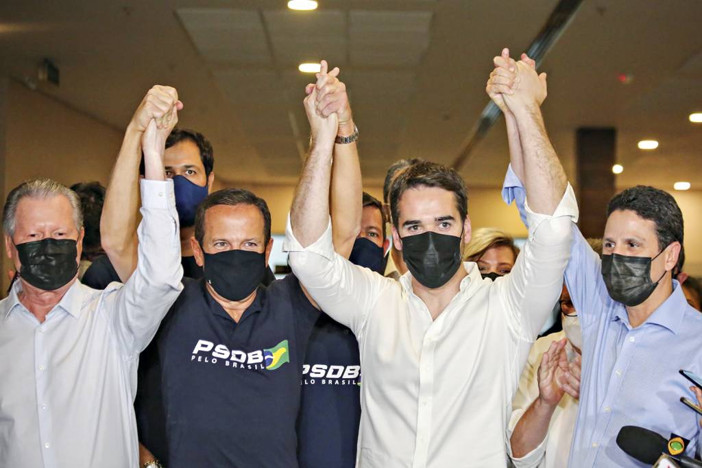 JOAO-DORIA-EDUARDO-LEITE-PSDB.jpg ATÉ O FIM - Leite e Doria nas prévias: sonho presidencial mesmo após derrota -