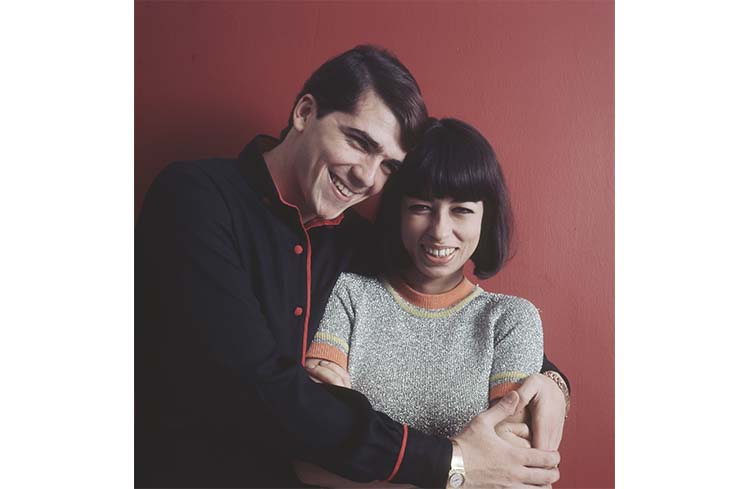 Cantor Jerry Adriani e Nara Leão, 1969.