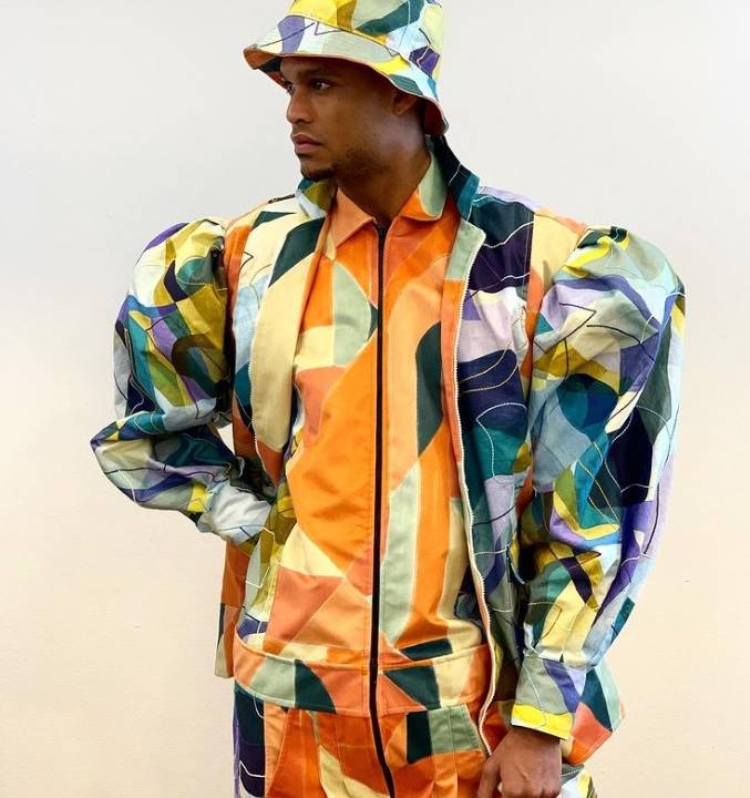 Modelo veste a grife baiana Meninos Rei no SPFW