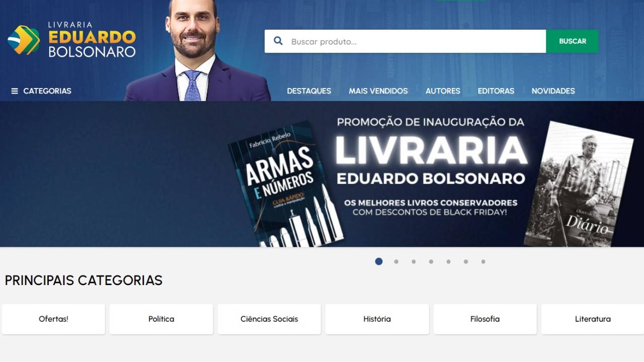 NOVO NEGÓCIO - Livraria de Eduardo Bolsonaro é ligada a Cedet, empresa cujos sócios são ex-estudantes de Olavo de Carvalho