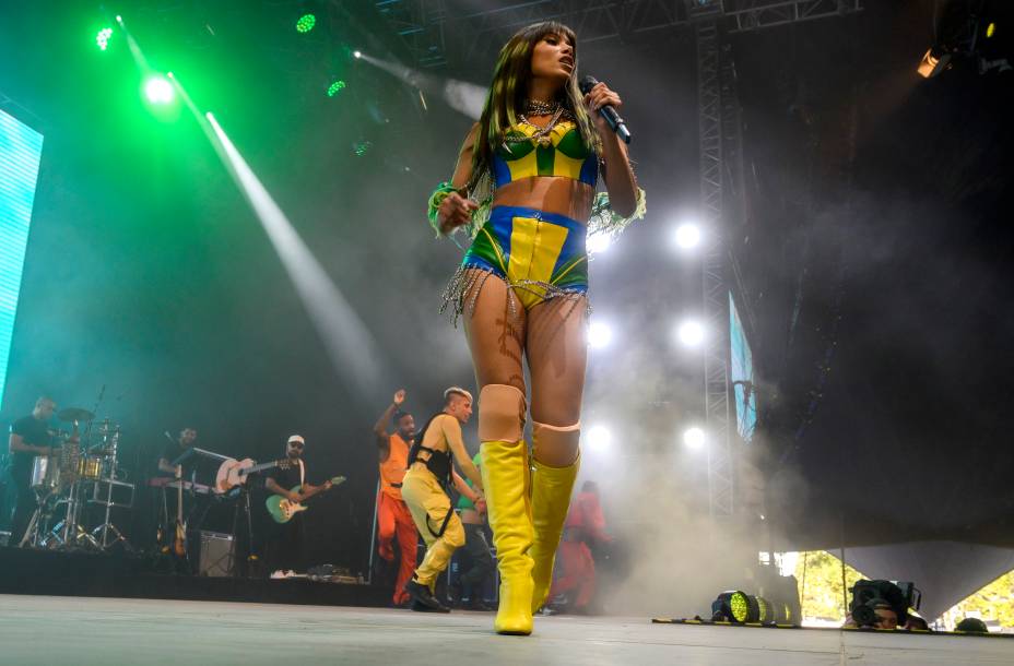 A cantora Anitta, durante apresentação no Roskilde Festival 2022, Roskilde, Dinamarca, 29/06/2022. A cantora Anitta, durante apresentação no Roskilde Festival 2022, Roskilde, Dinamarca, 29/06/2022.