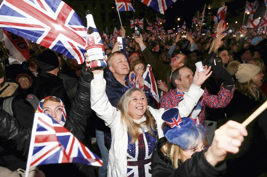 BREXIT-SAIDA-2020-1-(21).jpg IMPULSO - Comemoração pelo Brexit: a defesa da saída da União Europeia foi um marco na carreira de Boris Johnson -