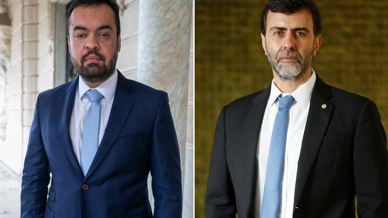 Cláudio Castro (PL) e Marcelo Freixo (PSB) -