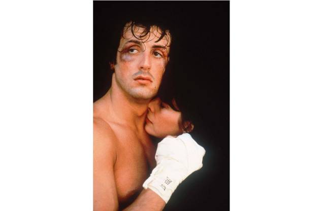 Sylvester Stallone e Talia Shire no filme "Rocky" de John G. Avildsen, de 1976. Sylvester Stallone e Talia Shire no filme "Rocky" de John G. Avildsen, de 1976.