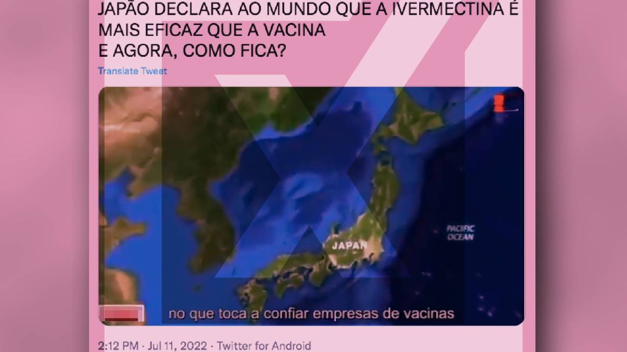 Post engana sobre uso de ivermectina e vacinas no Japão