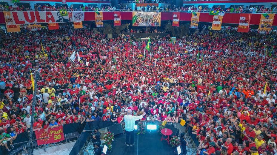 O ex presidente Lula e pré-candidato `a presidência da república, durante ato público “Juntos por Pernambuco e pelo Brasil”, em Recife (PE), no Classic Hall. 21/07/2022.