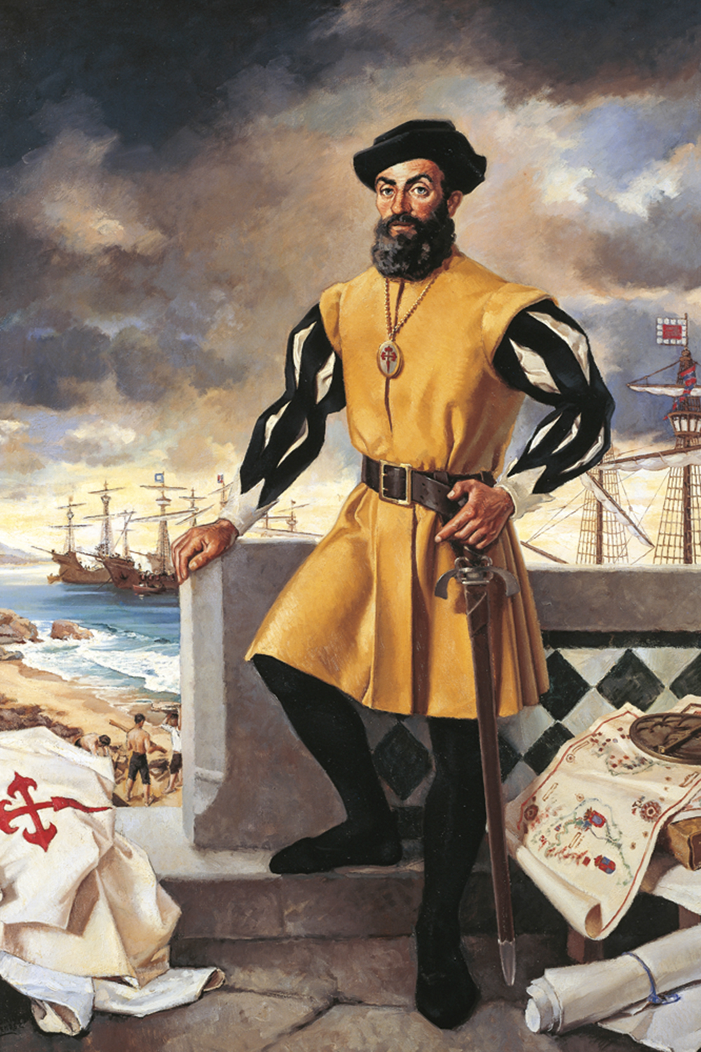 QUADRO-FERNAO-DE-MAGALHAES-4686.jpg PIONEIRO - O português Fernão de Magalhães: morto em combate na Ásia -