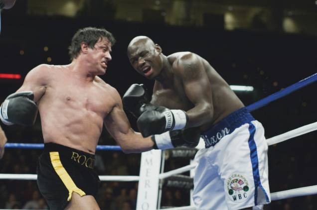 Sylvester Stallone e Antonio Tarver no filme "Rocky Balboa", dirigido por Sylvester Stallone, 2006. Sylvester Stallone e Antonio Tarver no filme "Rocky Balboa", dirigido por Sylvester Stallone, 2006.