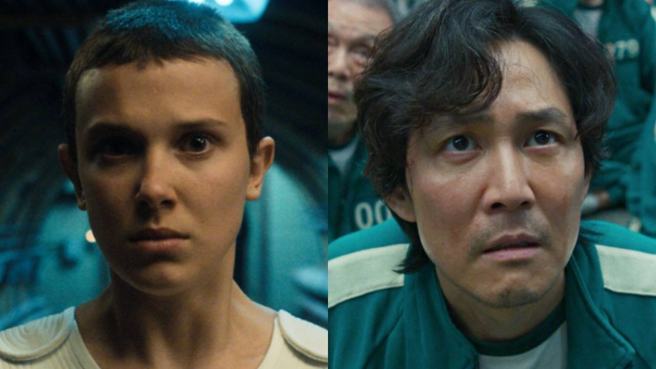 Millie Bobby Brown em Stranger Things e Lee Jung Jae em Round 6