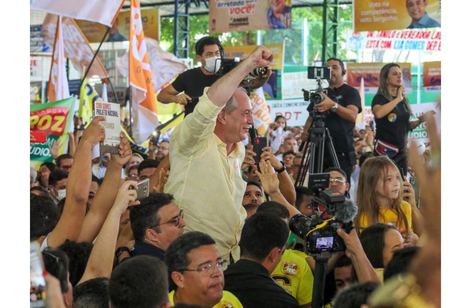 Ciro Gomes, candidato `a presidência da República pelo PDT, no lançamento da candidatura de Roberto Claudio ao Governo do Estado do Ceará. 24/07/2022.