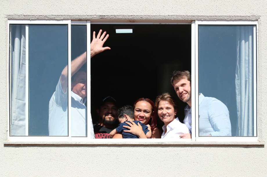 O presidente da República e candidato `a reeleição Jair Bolsonaro, visita unidade habitacional em Campo Grande - MS, 30/06/2022.