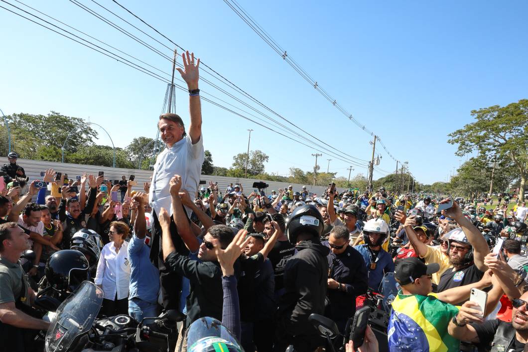 O presidente da República e candidato `a reeleição Jair Bolsonaro, participa de motociata em Campo Grande - MS, 30/06/2022. O presidente da República e candidato `a reeleição Jair Bolsonaro, participa de motociata em Campo Grande - MS, 30/06/2022.