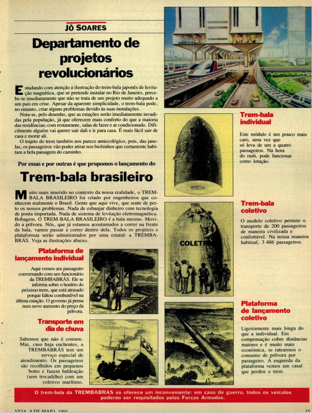 JO SOARES-COLUNA NA VEJA2 Coluna de Jô Soares em 8 de maio de 1991