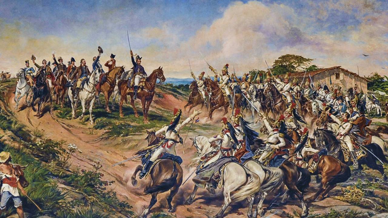 AVESSO DO REAL - A tela de Pedro Américo, de 1888: visão romanceada do que ocorreu às margens do Ipiranga -