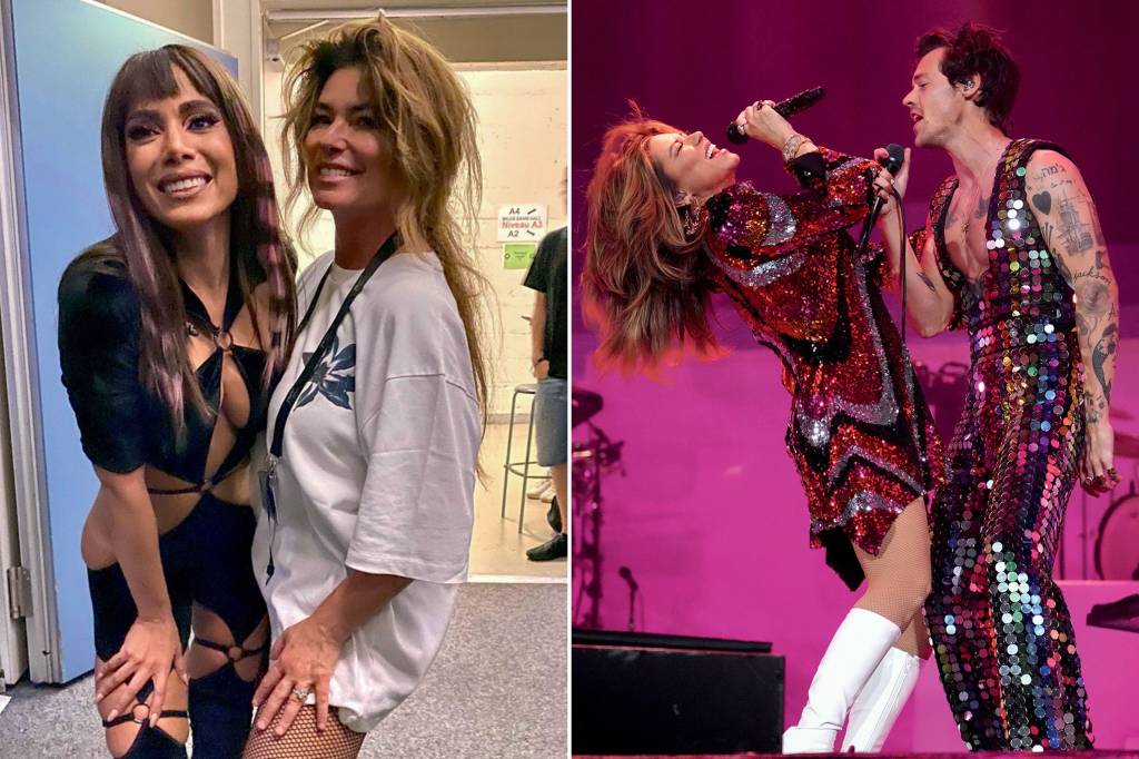 Shania Twain ADORADA - Shania e as celebridades que a tietam: no camarim de Anitta e no Coachella com Harry Styles -
