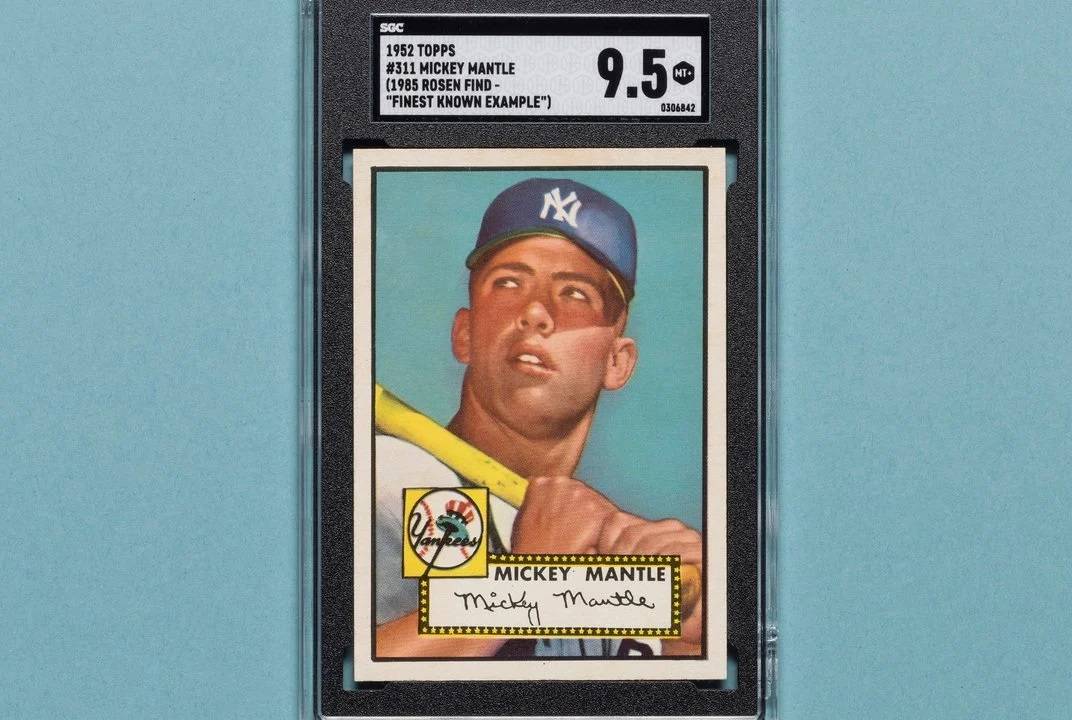 O card da lenda do beisebol Mickey Mantle que pode alcançar US$ 10 milhões em leilão -