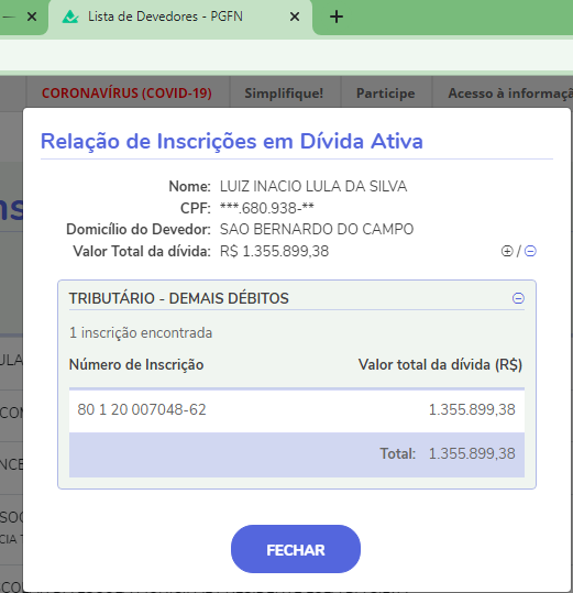 lula – dívida reprodução