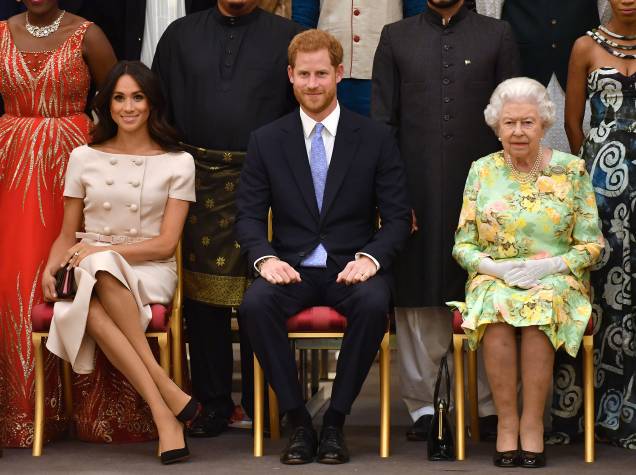 Meghan Markle, Harry e a Rainha Elizabeth II - Meghan Markle, Harry e a Rainha Elizabeth II -