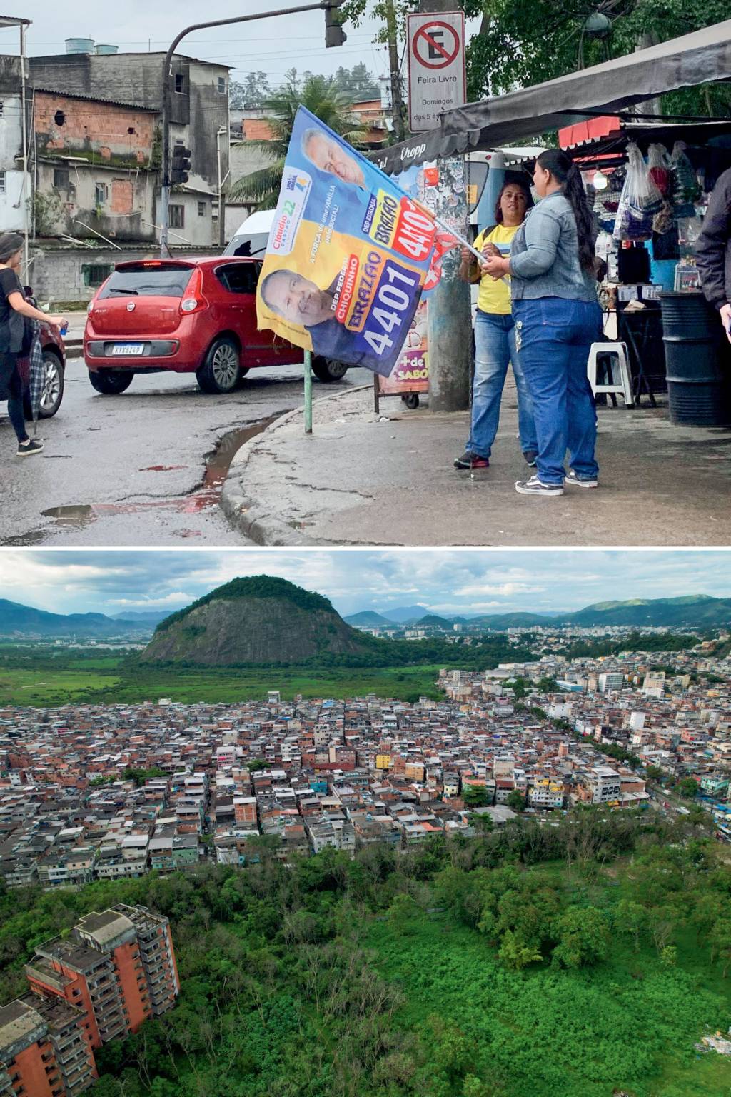 RIO-DAS-PEDRAS TRIAGEM - Rio das Pedras: no bolsão de pobreza situado na Zona Oeste (ao lado), só quem passa pelo crivo dos bandidos pode agitar bandeiras -
