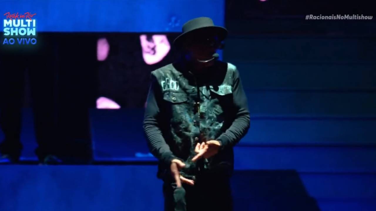 Mano Brown se apresenta com os Racionais no Rock in Rio