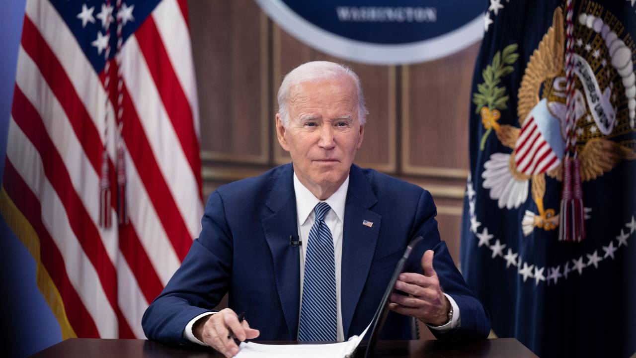 Presidente dos EUA, Joe Biden, discursa na Casa Branca
