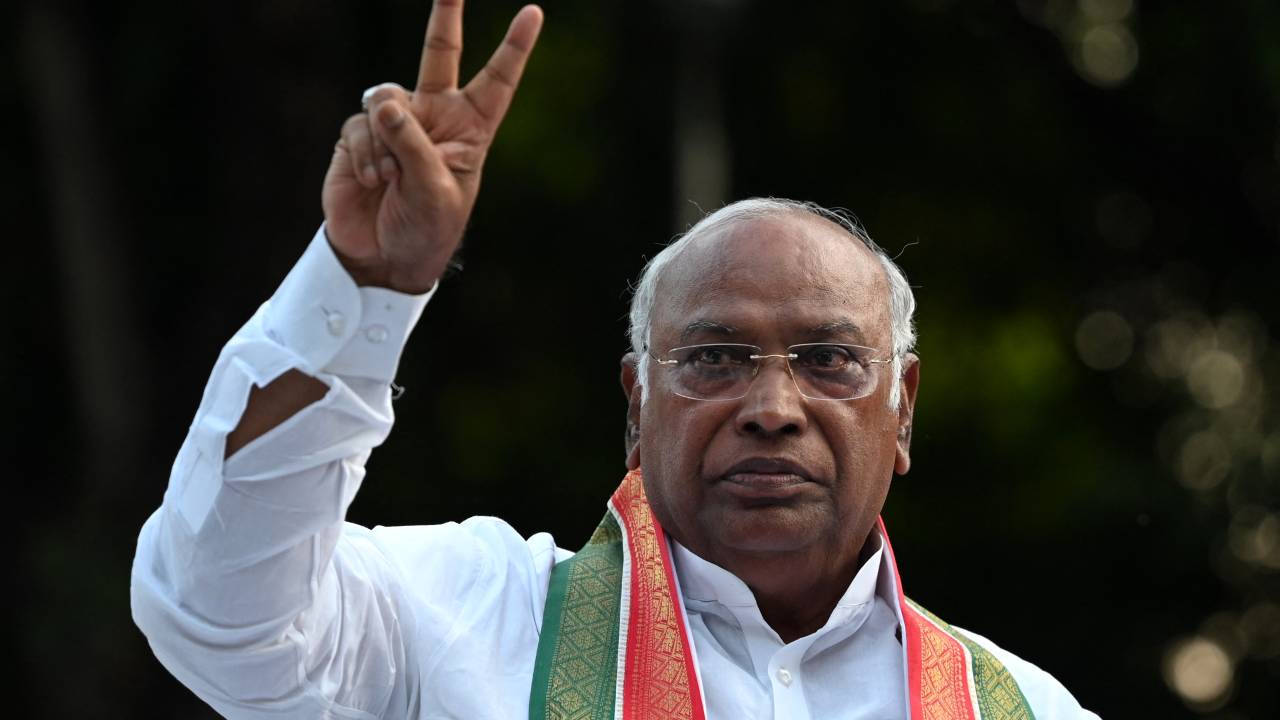 Recém-nomeado presidente do partido do Congresso da Índia, Mallikarjun Kharge, em Nova Delhi, na Índia. 19/10/2022