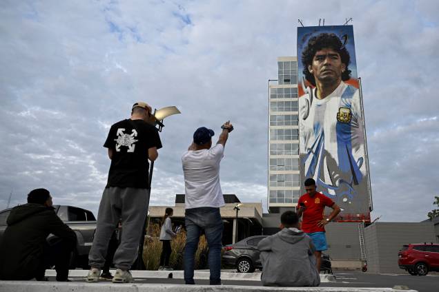 Mural de Maradona feito pelo artista Maxi Bagnasco - Mural de Maradona feito pelo artista Maxi Bagnasco -